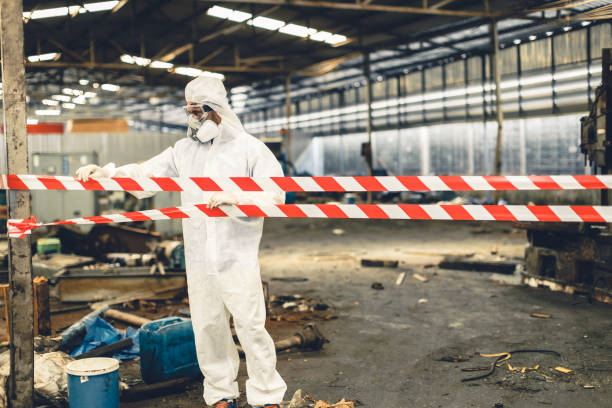 Professional Biohazard Cleanup technician working in Ellicott City, MD
